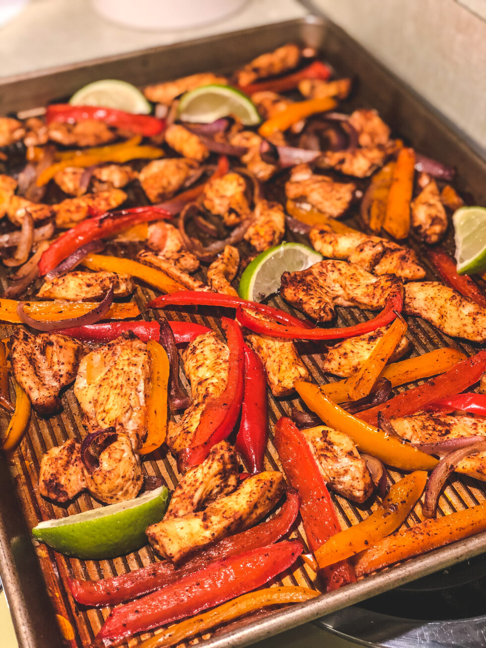 Sheet Pan Chicken Fajitas The Dinner Darling
